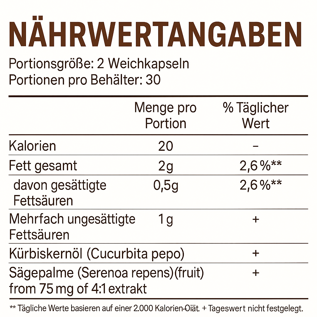 Kürbiskernöl-Weichkapseln